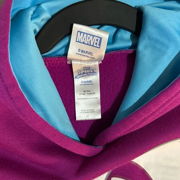 Marvel Ghost-Spider Kids Hoodie - Magenta and Blue - Picture 6 of 6